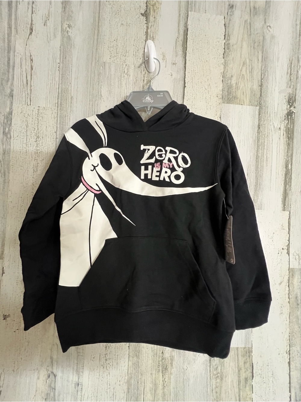 Disney Zero the Hero Black & White Kids Hoodie Unisex Children’s NWT Sz Xs